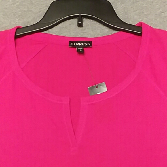 NWT $30 EXPRESS RED Pullover Ribbed Top Medium - Picture 5 of 8